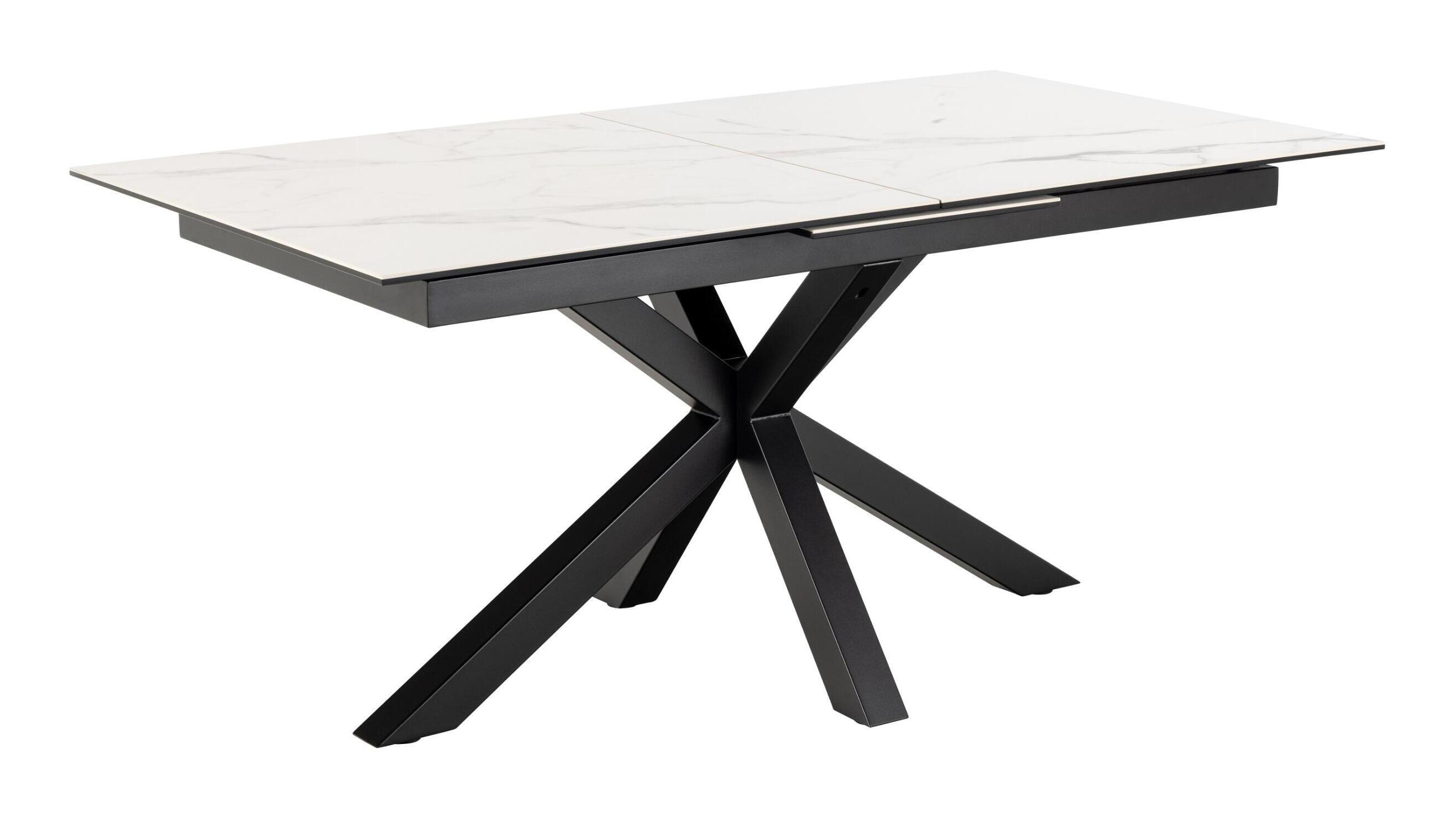 Bendt Uitschuifbare Eettafel 'Line' Keramiek, 168/210 x 90cm, kleur Wit