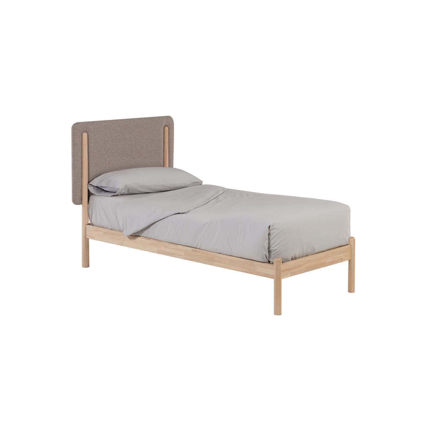 Kave Home Bed 'Shayndel' Rubberhout, 90 x 190cm