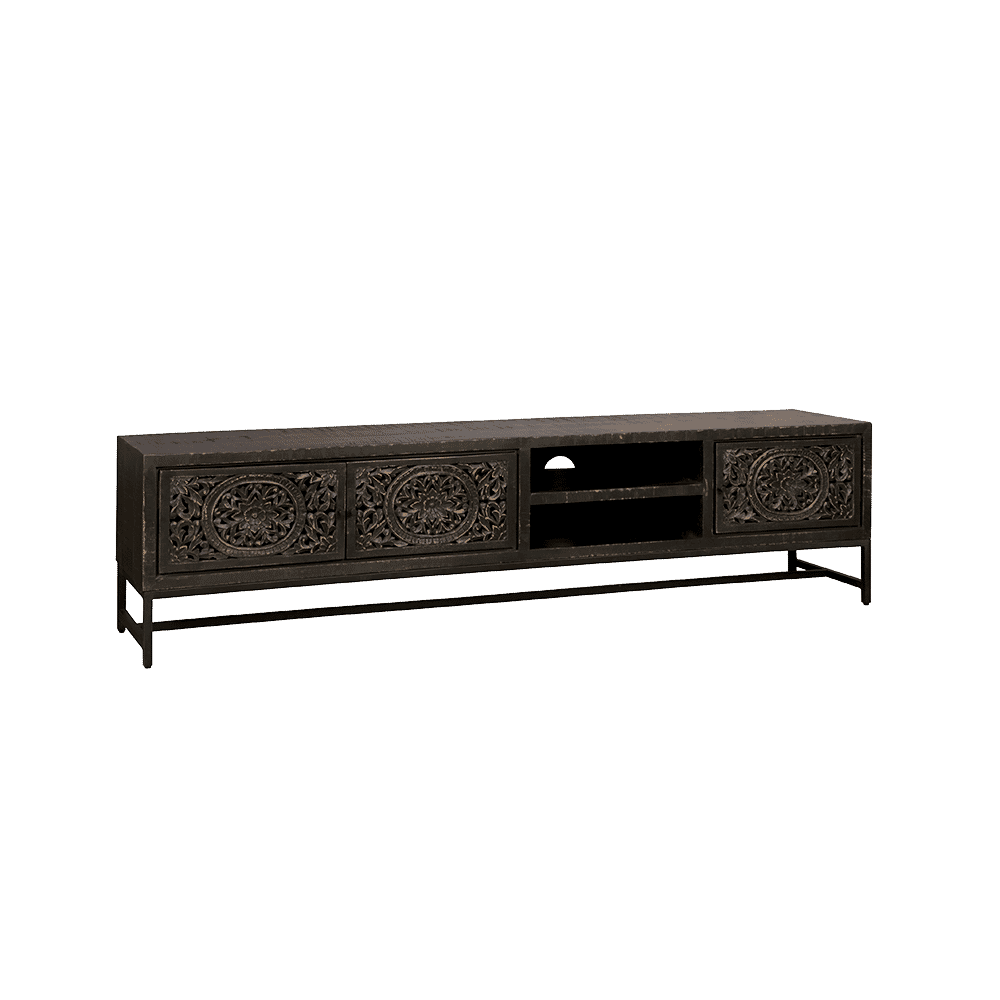 RENEW TV-meubel 'Casina' 200cm, kleur Zwart