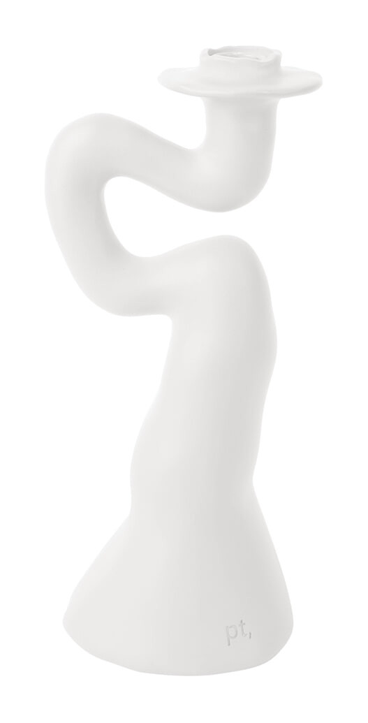 present time Kaarshouder 'Organic Swirl' 30cm hoog, kleur Wit