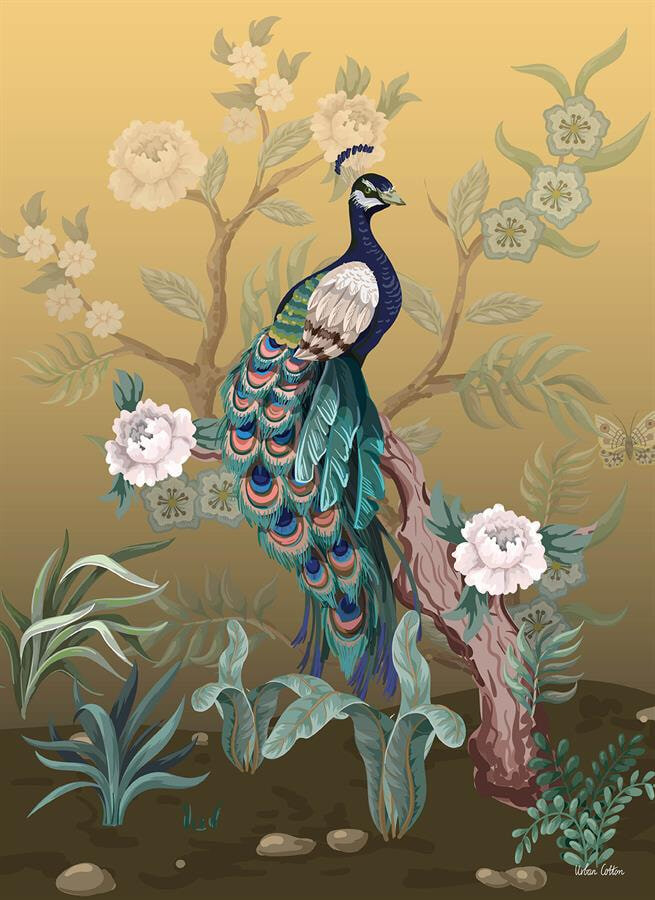 Urban Cotton Wandkleed 'Peacock' Medium, 110 x 145cm