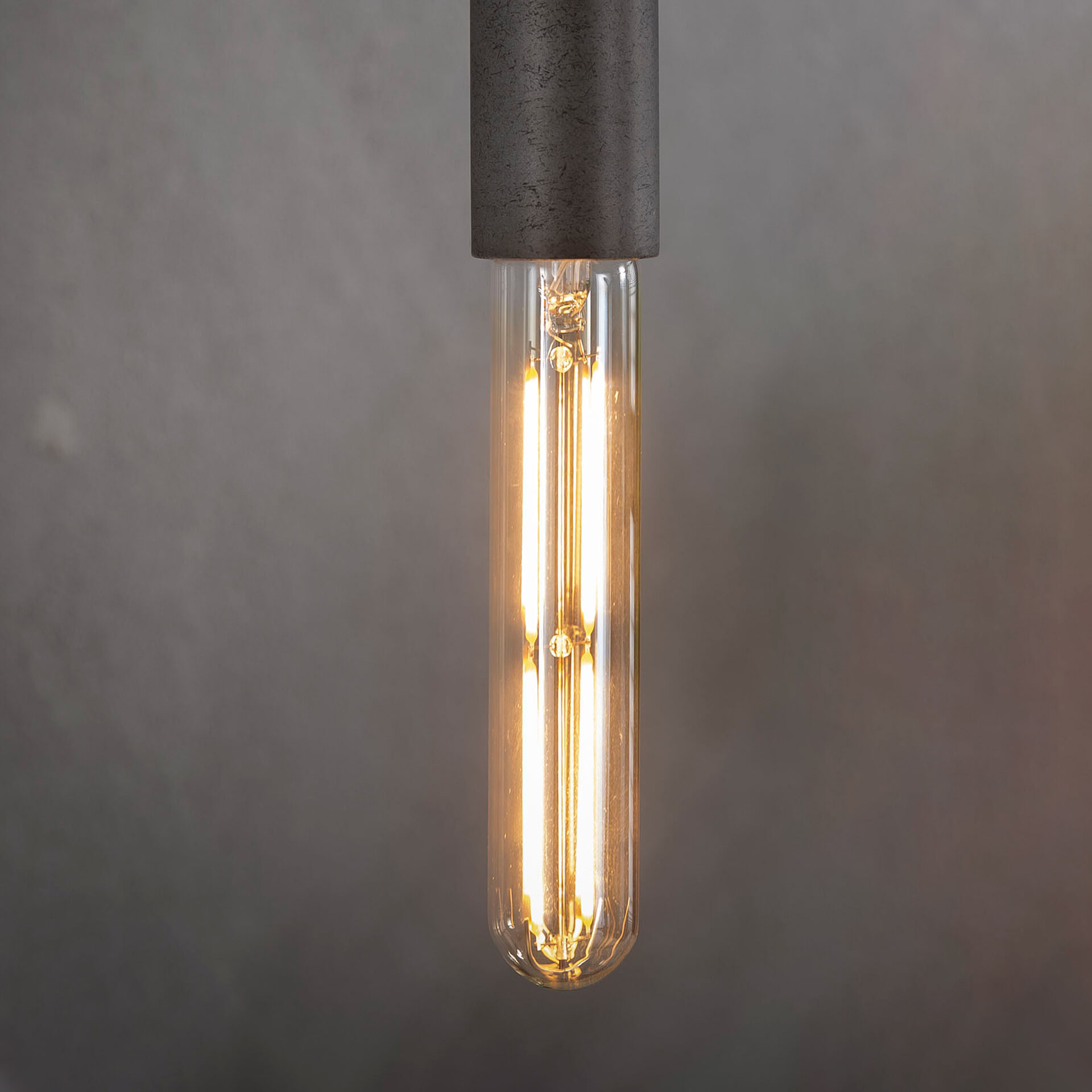 LifestyleFurn Kooldraadlamp 'Buis' 18,5cm, LED E27 4W, kleur Amber, dimbaar