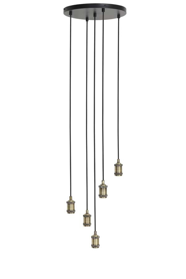 Light & Living Hanglamp 'Madelin' 5-Lamps, antiek brons
