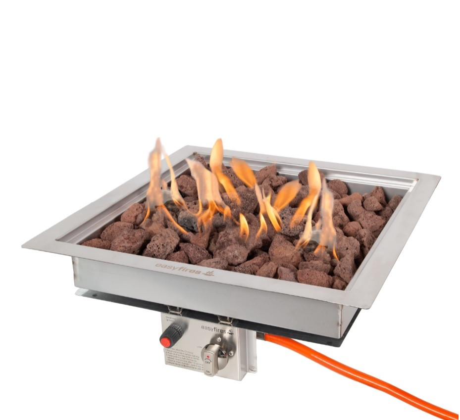 Easy Fires inbouwbrander vierkant 50x50x16,5cm.