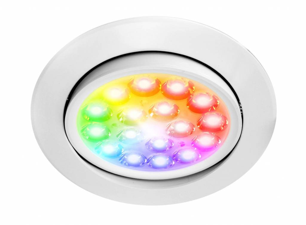 Mi·Light Mi-Light 9W RGBWW Kleur + Dual White LED Inbouwspot 220V. Kantelbaar