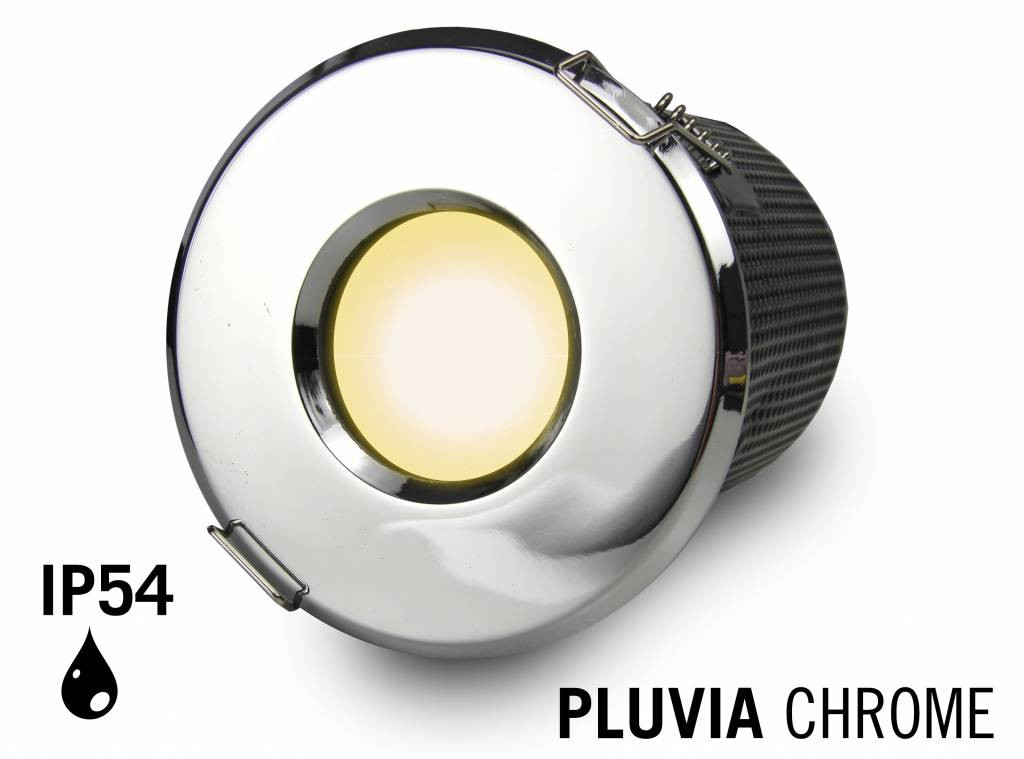 Mi·Light GU10 LED Inbouwspot Armatuur PLUVIA. IP54 Spatwaterdicht. Chroom
