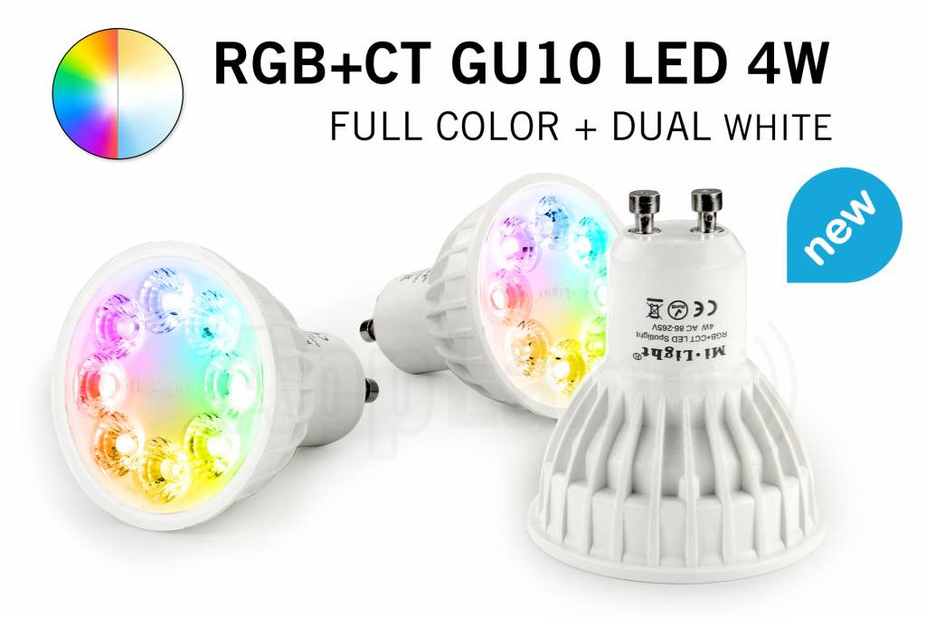 Mi·Light Mi-Light 4W RGBWW Kleur + Dual White Dimbaar GU10 LED Spot 220V