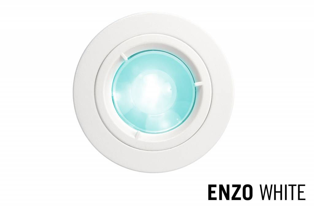 Mi·Light GU10 LED Inbouwspot Armatuur ENZO. Satijn Wit. Rond ⌀81mm