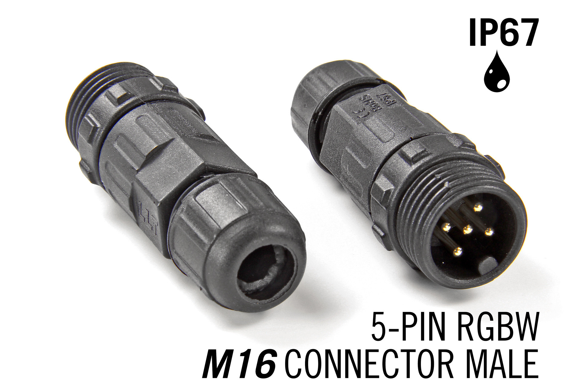 M16 5 Pin IP67 Waterdichte Male Connector
