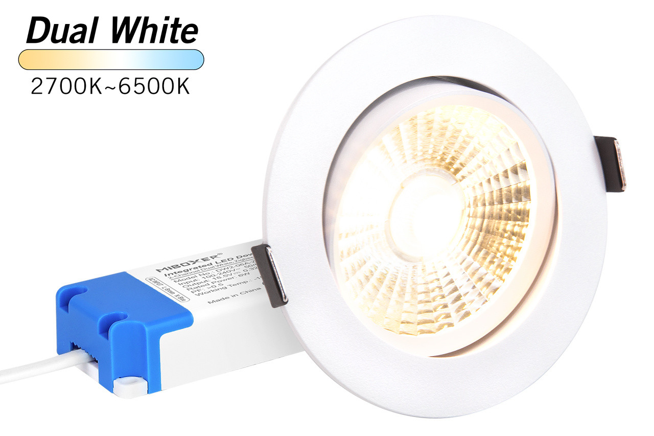 Mi·Light MiBoxer 12Watt Dual White LED Zigbee kantelbare Inbouwspot