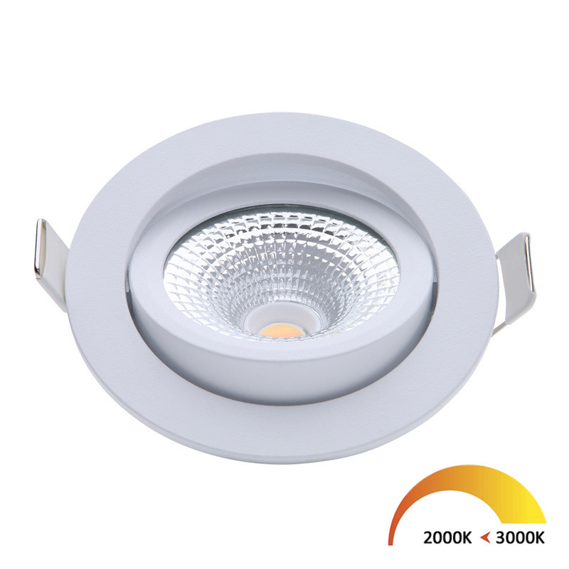 EcoDim EcoDim 5Watt 2000K - 3000K Ronde Witte Kantelbare LED Inbouwspot
