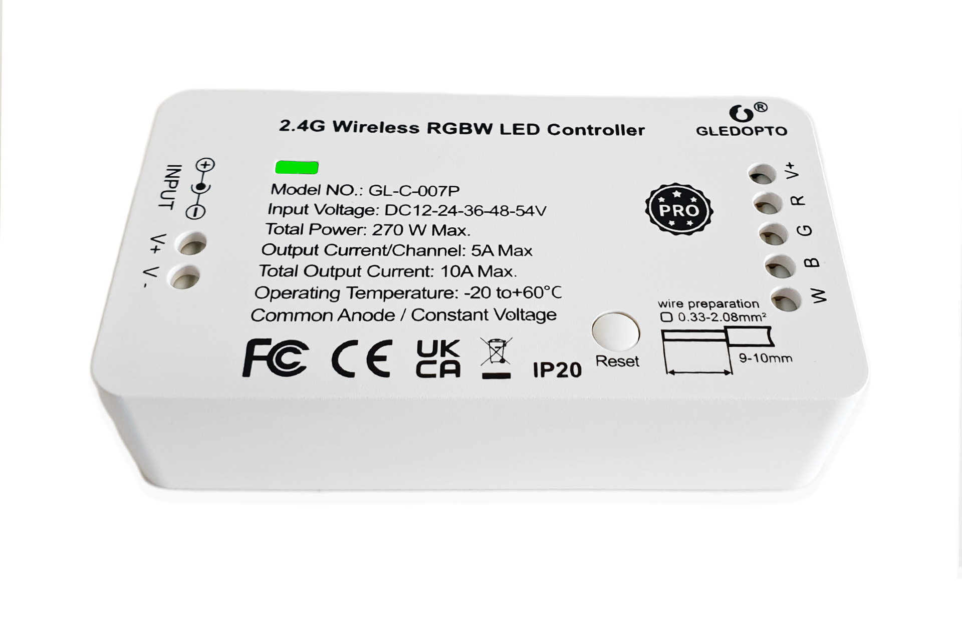 GLEDOPTO RGBW Gledopto Zigbee Pro Controller GL-C-007P | 12-54 Volt