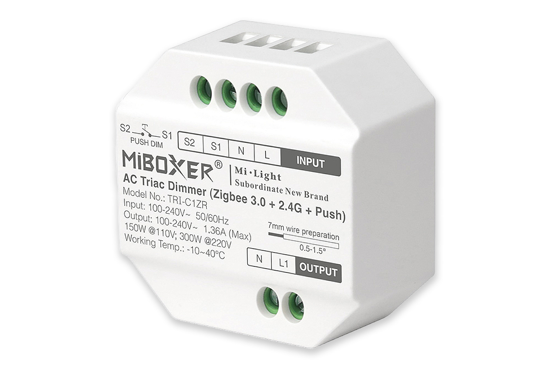 Mi·Light Miboxer 220Volt Zigbee + 2.4G Triac Dimmer Module