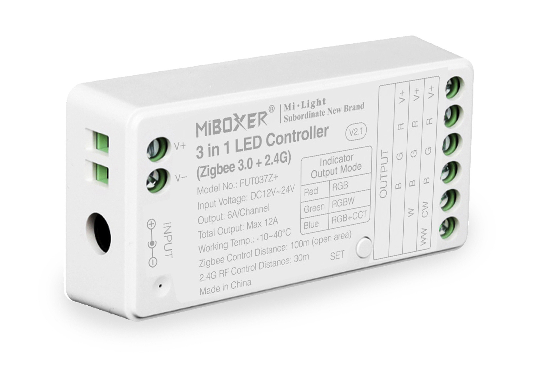 Mi·Light Miboxer 3 in 1 Zigbee 3.0 + RF 2.4G RGB/RGBW/RGB+CCT Dimmer Controller