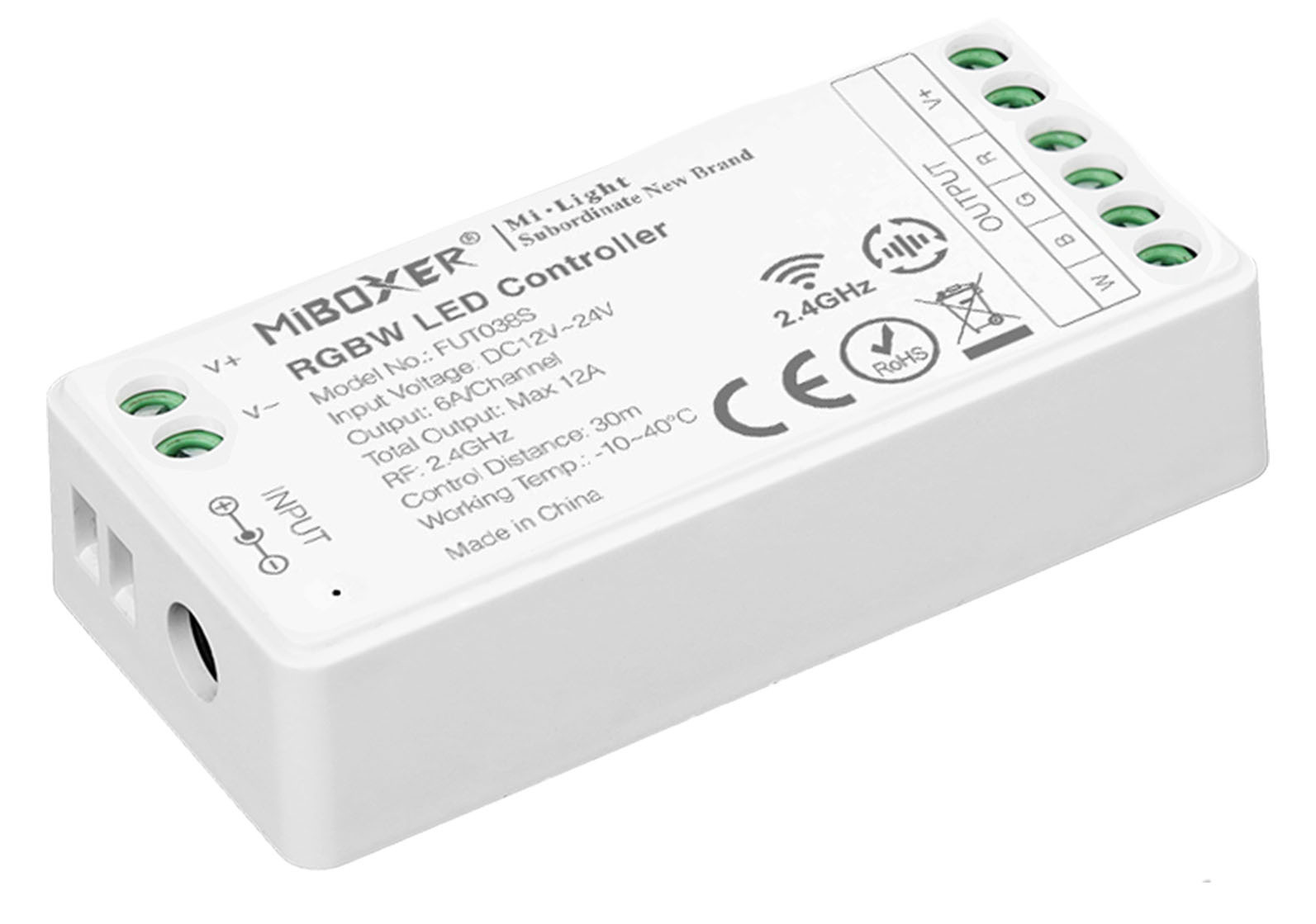 Mi·Light RGBW LED Strip Controller 12-24V, 12A (los)