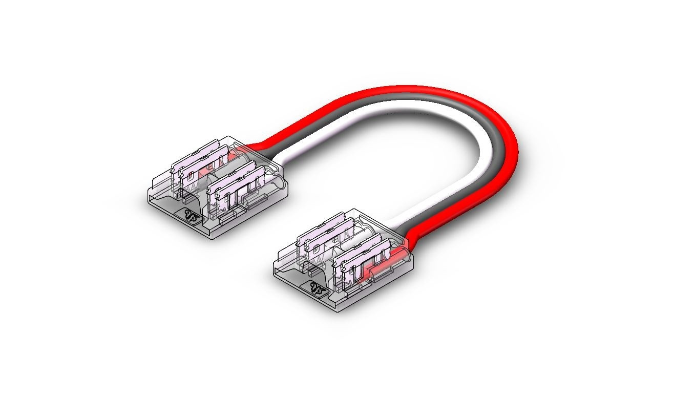 Flexibele connector voor COB Dual White CCT Led Strips | Soldeervrij