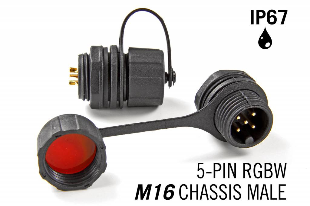 M16 5 Pin IP67 Waterdichte Male Chassis Connector