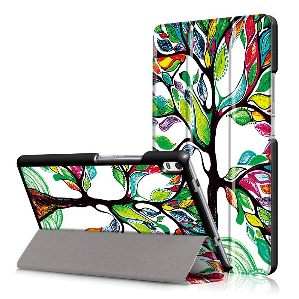 3-Vouw kleurrijke boom stand flip hoes Lenovo Tab 4 8 Plus