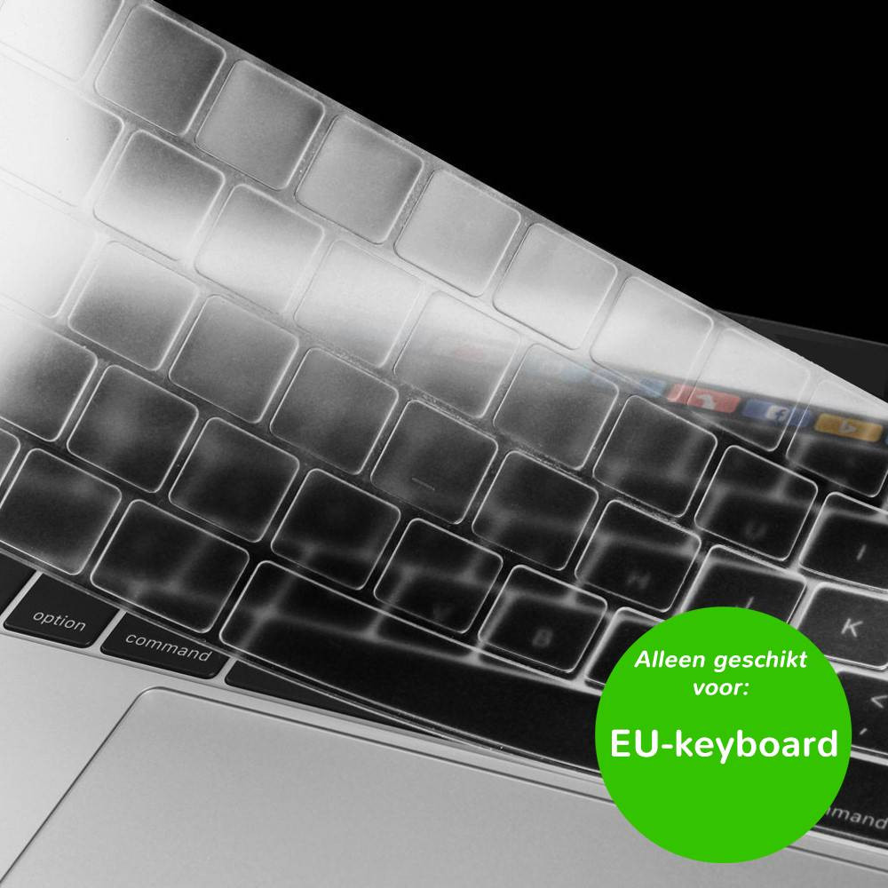 (EU) Keyboard bescherming - MacBook 12 inch / Pro Retina (2016-2020) - zonder Touchbar - Transparant