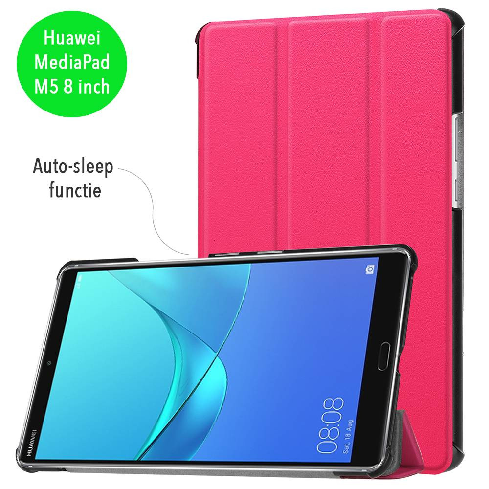 3-Vouw sleepcover hoes - Huawei MediaPad M5 8.4 inch - roze