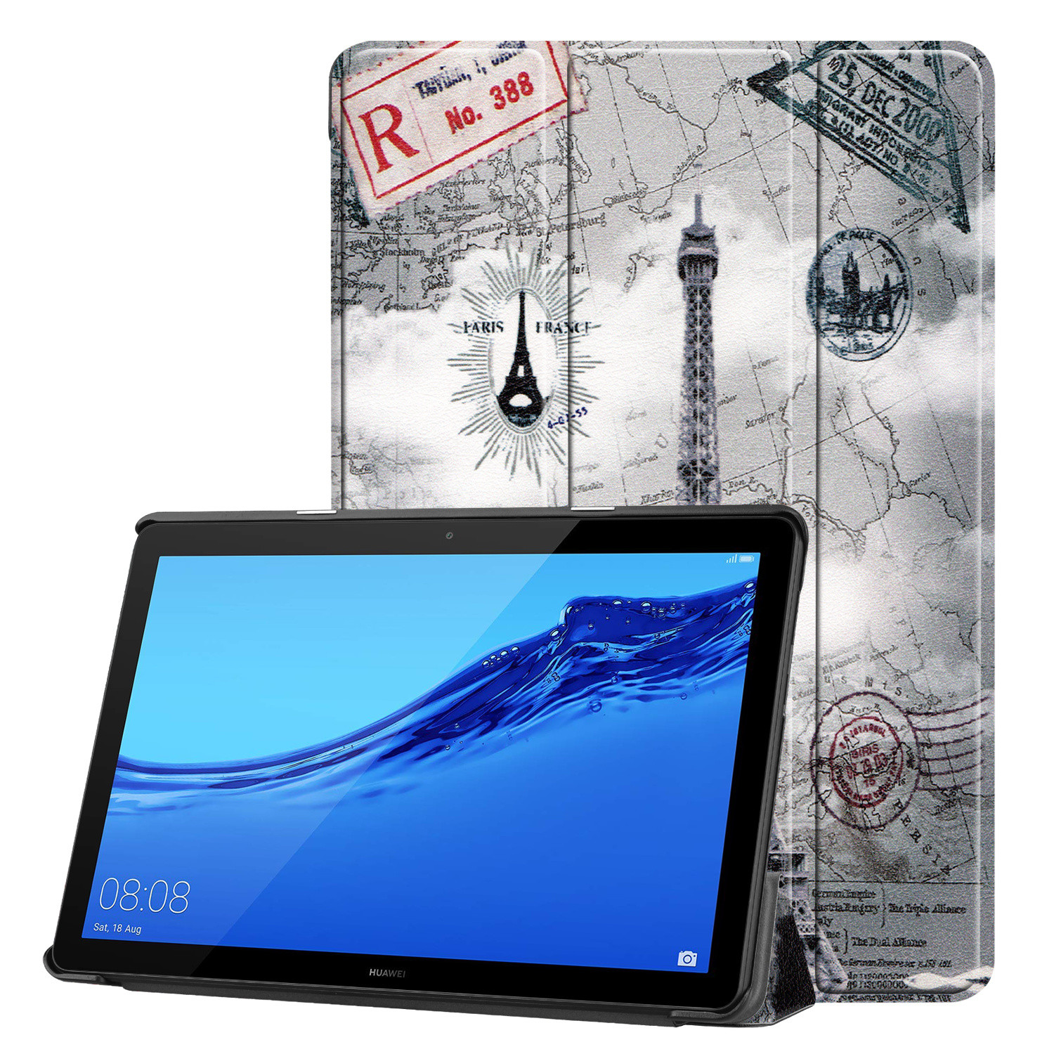 3-Vouw sleepcover hoes - Huawei MediaPad T5 10 - Eiffeltoren