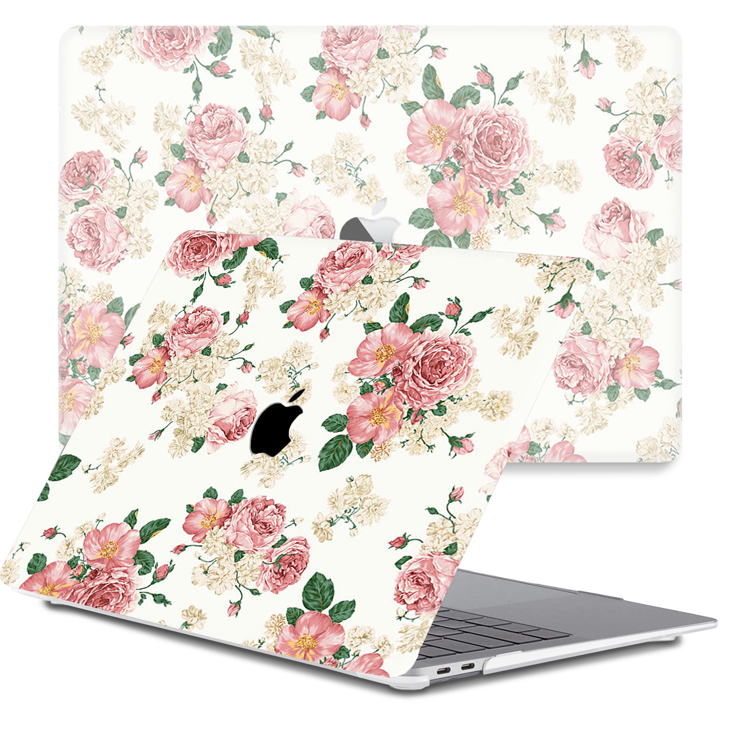 Lunso MacBook Air 13 inch M1 (2020) cover hoes - case - Pink Roses