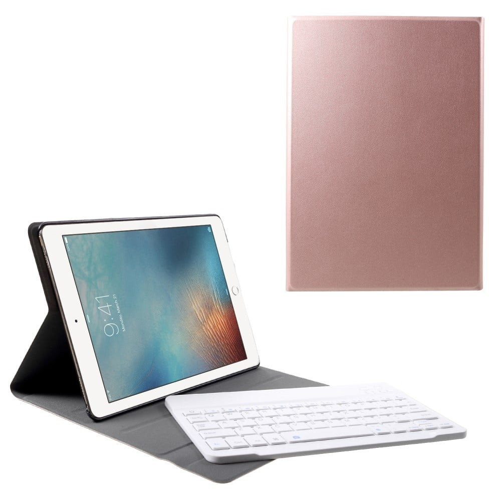 Lunso - afneembare Keyboard hoes - iPad 9.7 (2017/2018) / Pro 9.7 / Air / Air 2 - Rose Goud