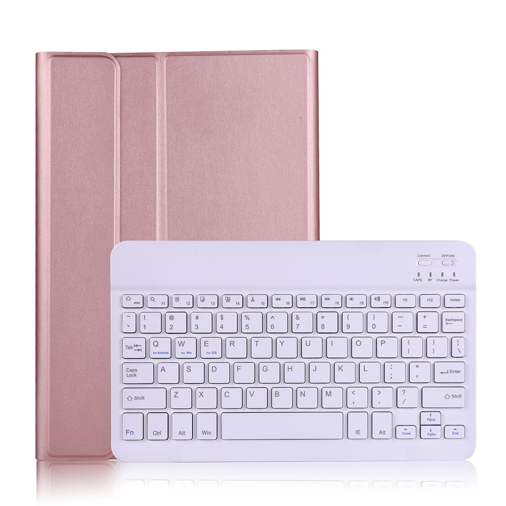 Lunso - Afneembare Keyboard Hoes - Samsung Galaxy Tab A7 (2020) - Rose Goud