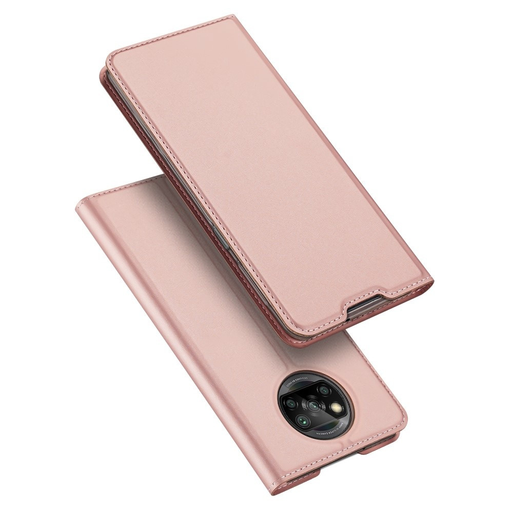 Dux Ducis - Pro Serie Slim wallet hoes - Xiaomi Poco X3 - Rose Goud