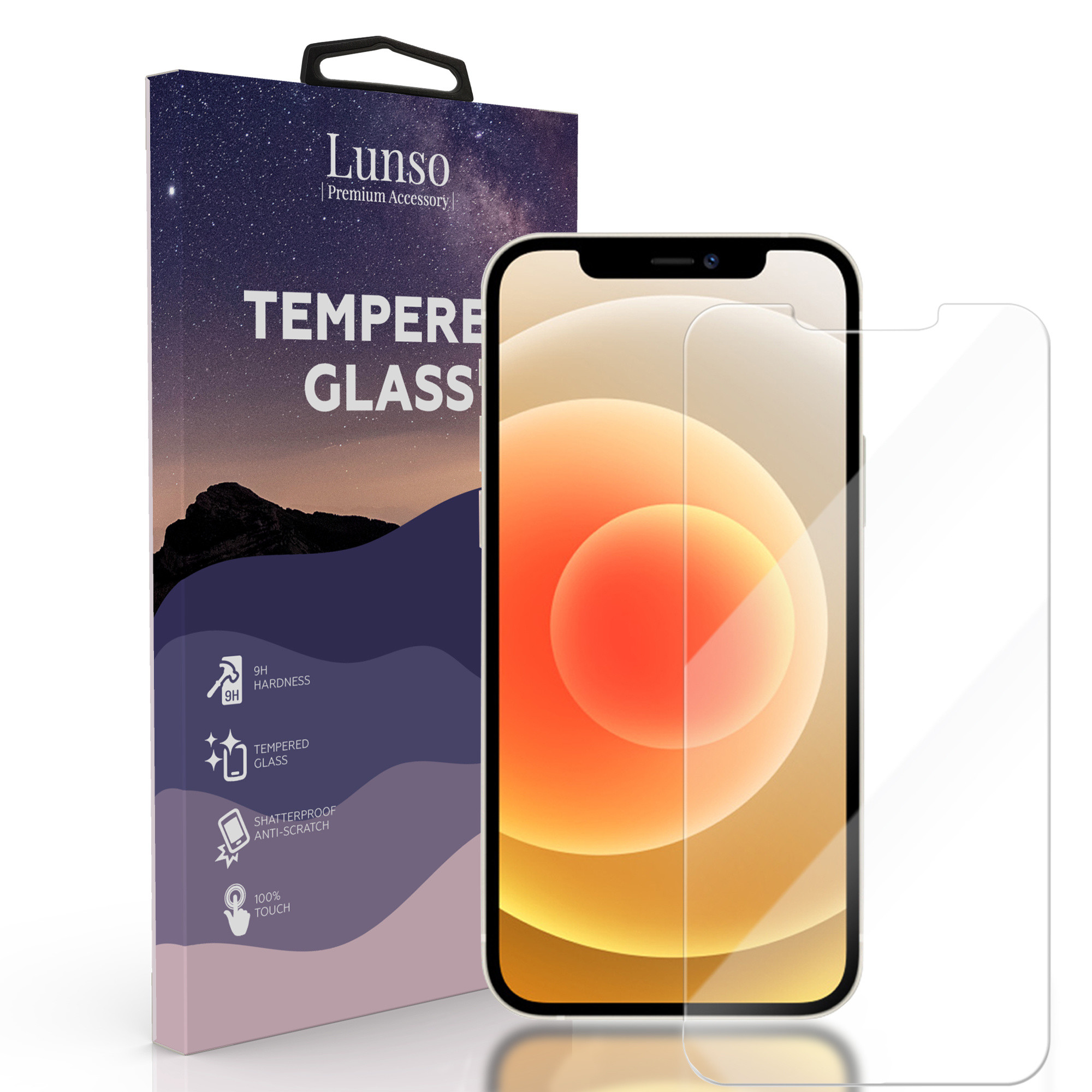 Lunso - iPhone 11 Pro - Gehard Beschermglas - Full Cover Screenprotector