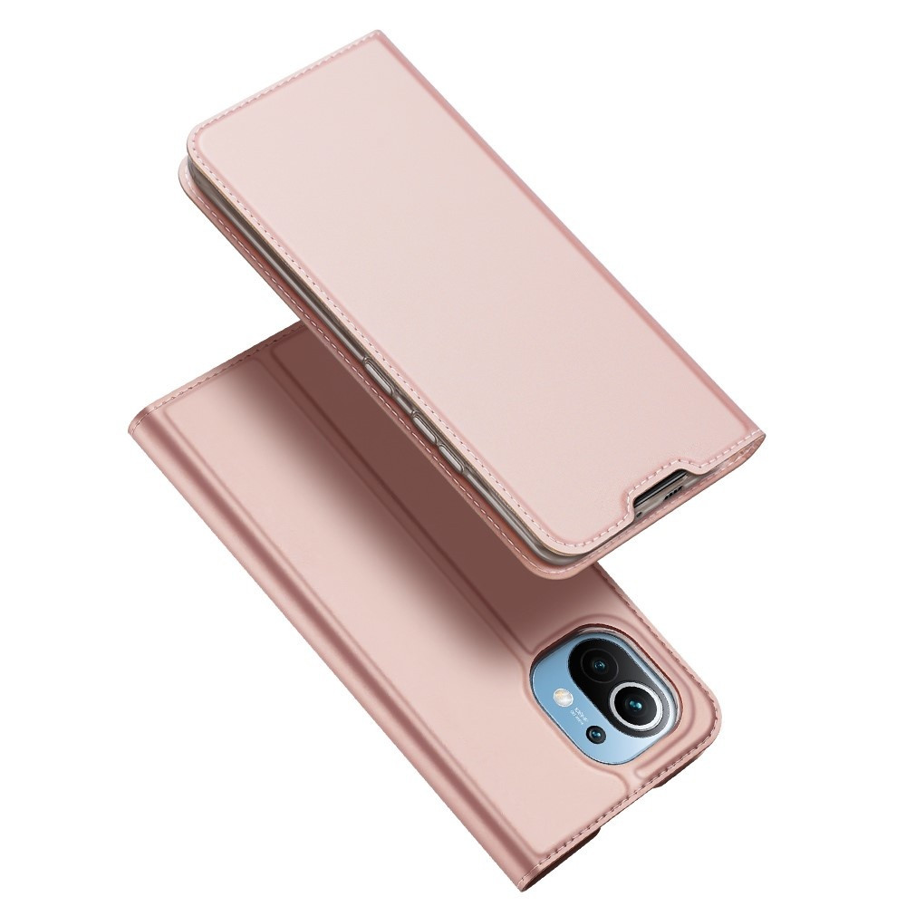 Dux Ducis - Pro Serie Slim wallet hoes - Xiaomi Mi 11 - Roze Goud