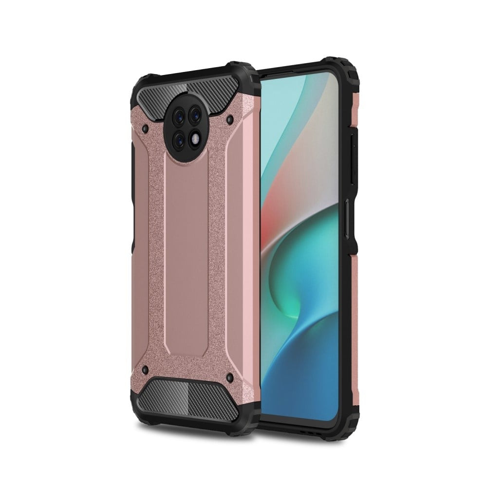 Lunso - Armor Guard backcover hoes - Xiaomi Redmi Note 9 - Rose Goud