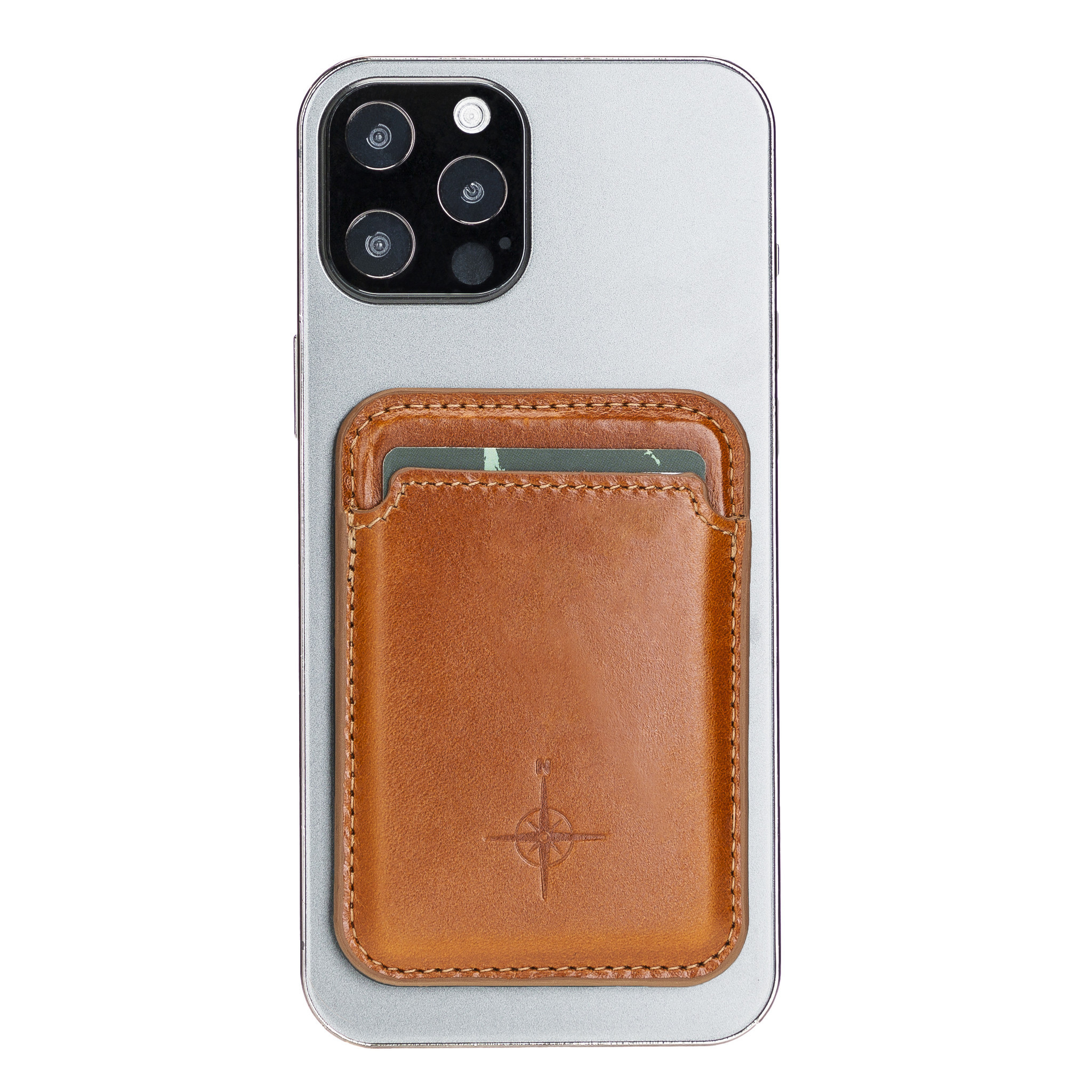 NorthLife - Brida Lederen Magsafe (magnetische) cardholder / pasjeshouder - iPhone 12/13/14 Serie - Cognac