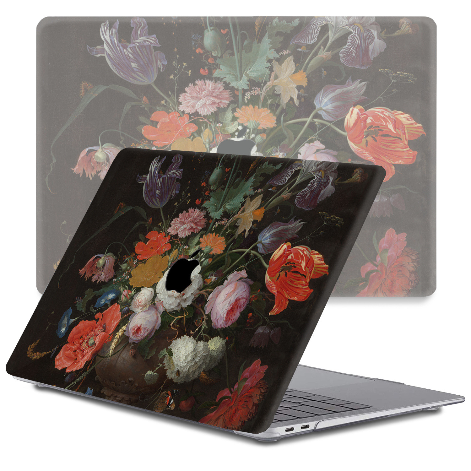 Lunso MacBook Air 13 inch M1 (2020) cover hoes - case - Stilleven met Bloemen