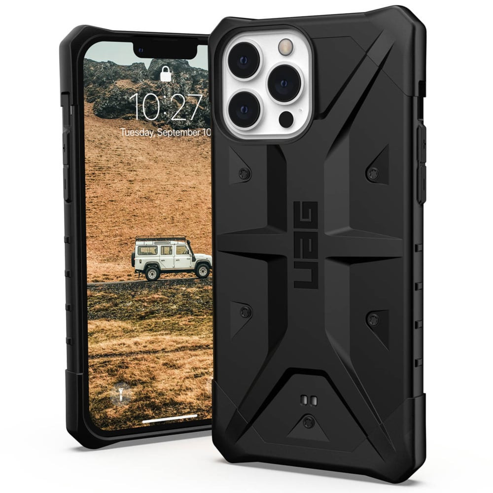 UAG - Pathfinder backcover hoes - iPhone 13 Pro Max - Zwart + Lunso Tempered Glass