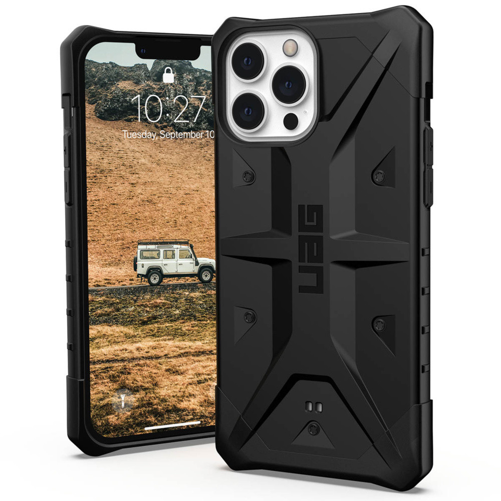 UAG - Pathfinder backcover hoes - iPhone 13 Pro - Zwart + Lunso Tempered Glass