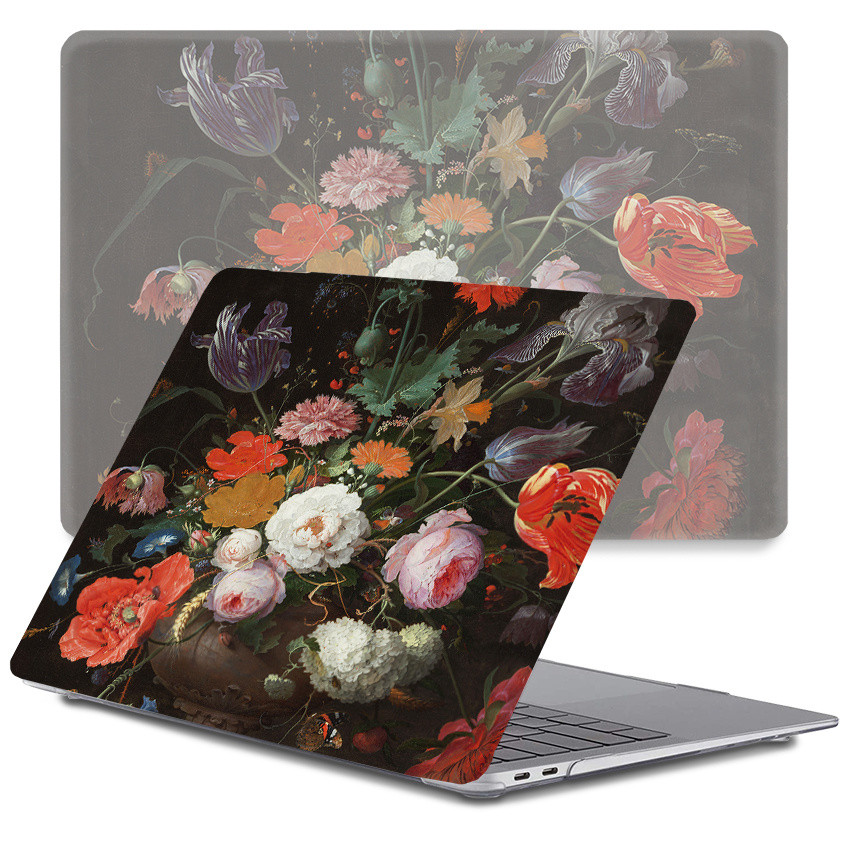 Lunso MacBook Pro 14 inch (2021-2023) cover hoes - case - Stilleven met Bloemen