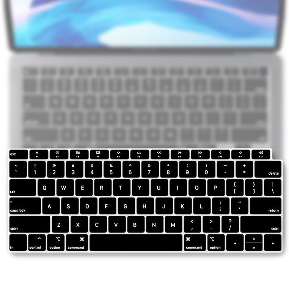 (US) QWERTY Keyboard bescherming - MacBook Air 13 inch (2020) - Zwart
