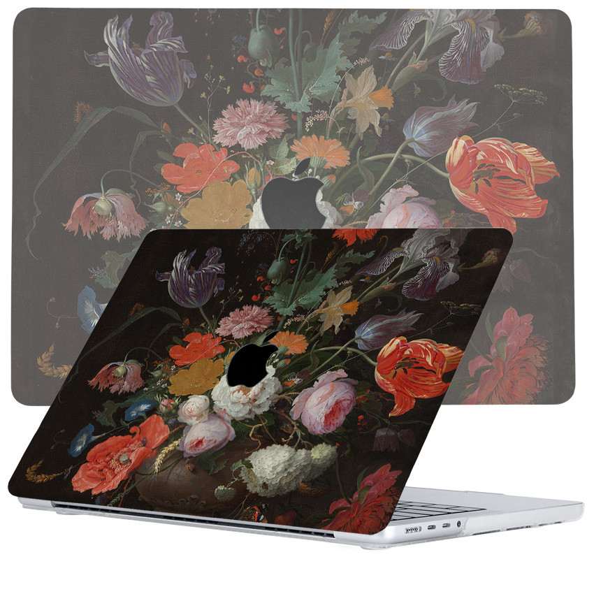 Lunso MacBook Pro 16 inch M1/M2 (2021-2023) cover hoes - case - Stilleven met Bloemen