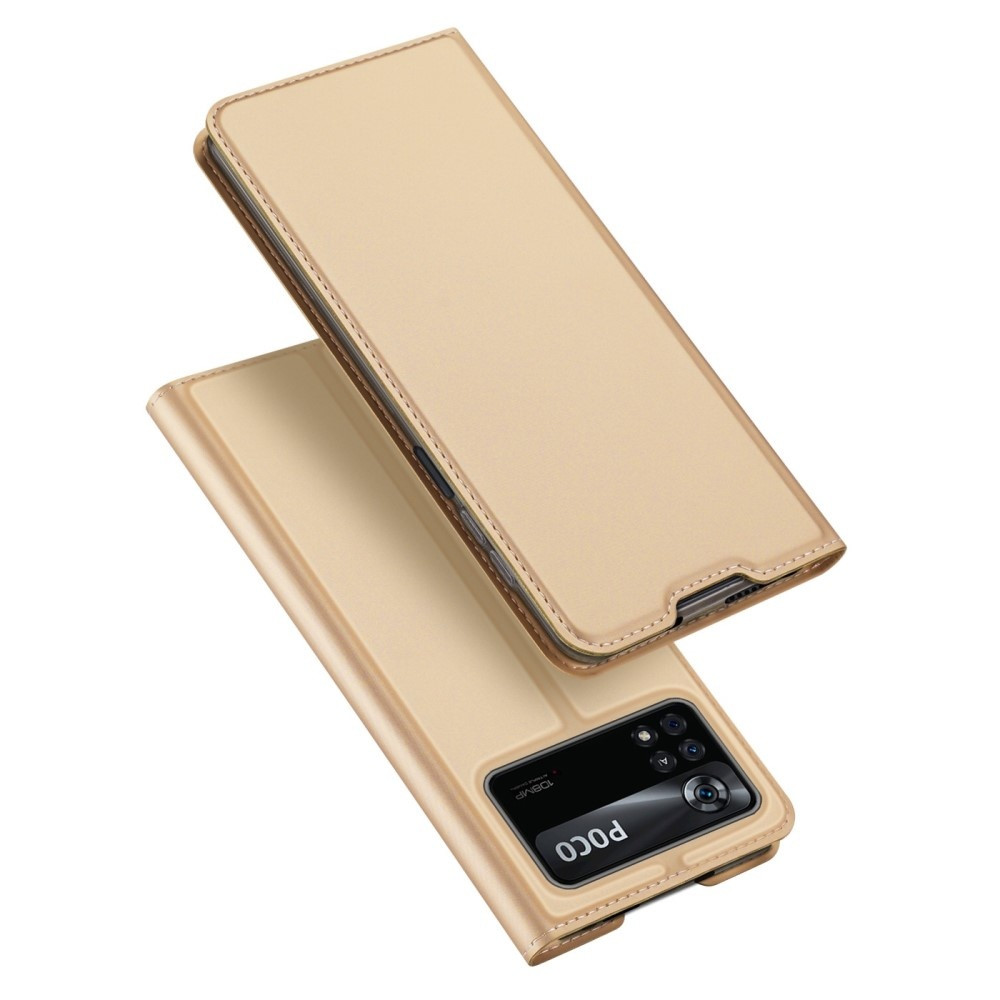 Dux Ducis - Slim bookcase hoes - Xiaomi Poco X4 Pro 5G - Goud