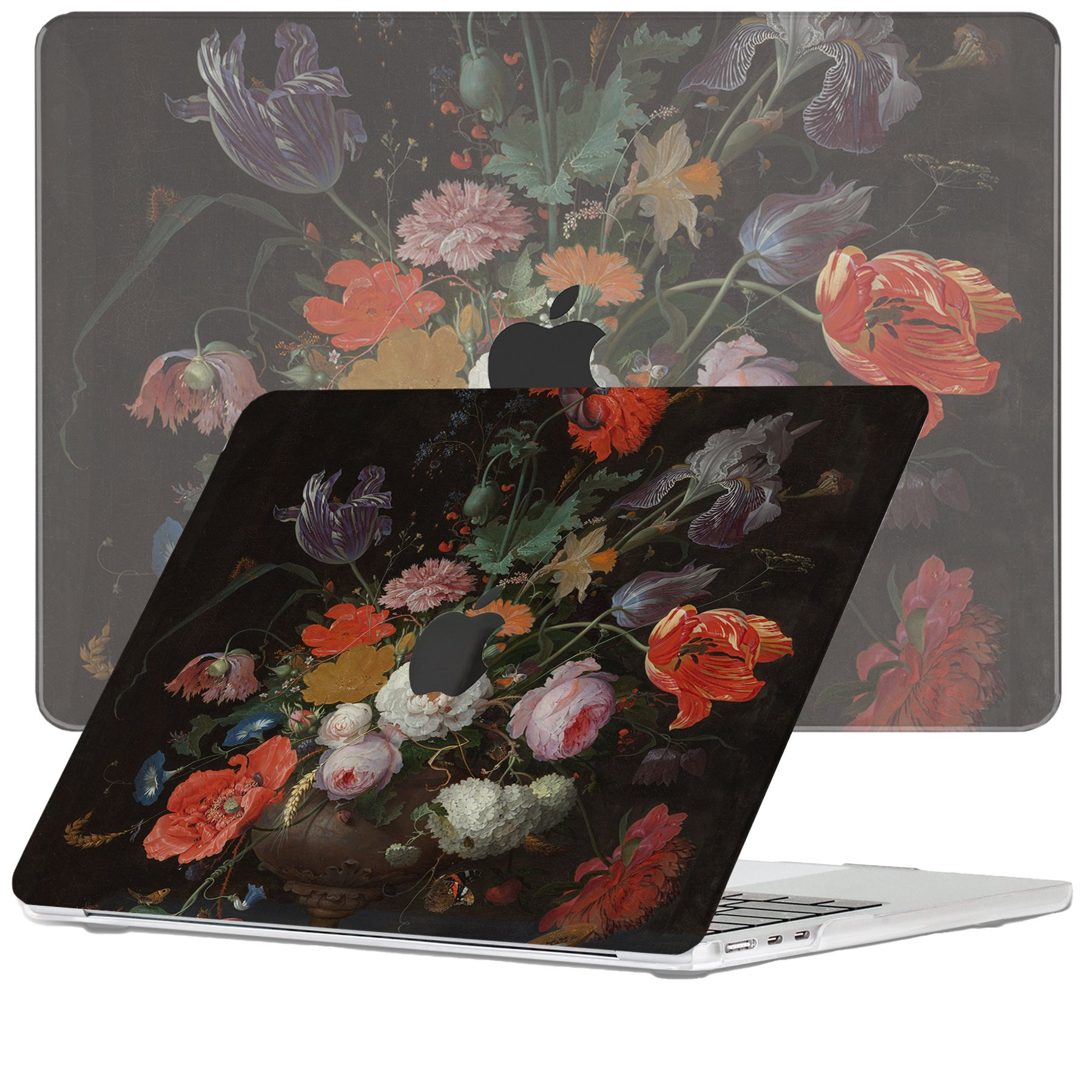 Lunso MacBook Air 13 inch M2/M3 (2022-2024) cover hoes - case - Stilleven met Bloemen