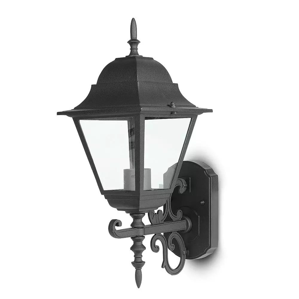 V-TAC Traditioneel klassieke wandlamp XL - Zwart - Geschikt voor E27 - IP44