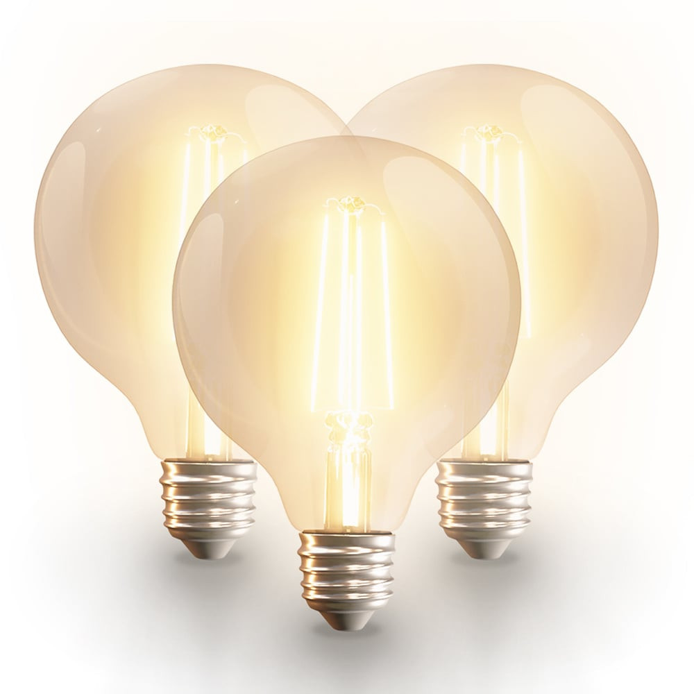 HOFTRONIC SMART 3x Smart E27 LED filament lamp - G95 - Wifi & Bluetooth - 806lm - 7 Watt - Warm wit tot koud wit