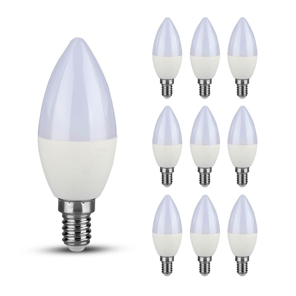 V-TAC 10x E14 LED Lamp - 3.7 Watt - 320 Lumen - Neutraal wit 4000K - Vervangt 25 Watt