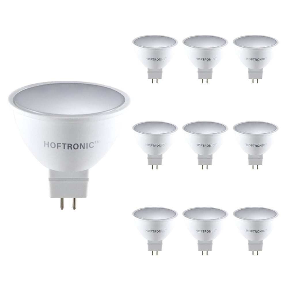 HOFTRONIC™ 10x LED GU5.3 Spot - 4,3 Watt 400 lumen - 6500K Daglicht wit licht - 12v - Vervangt 35 Watt - MR16 LED Spot