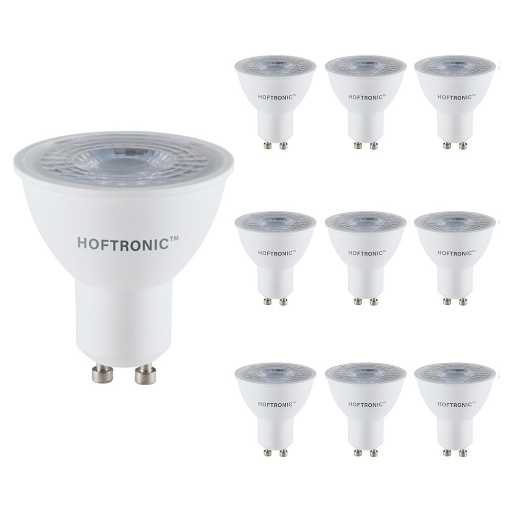 HOFTRONIC™ 10x GU10 LED spot - 4,5 Watt 345 lumen - 38° - 2700K Warm wit licht - LED reflector - Vervangt 50 Watt