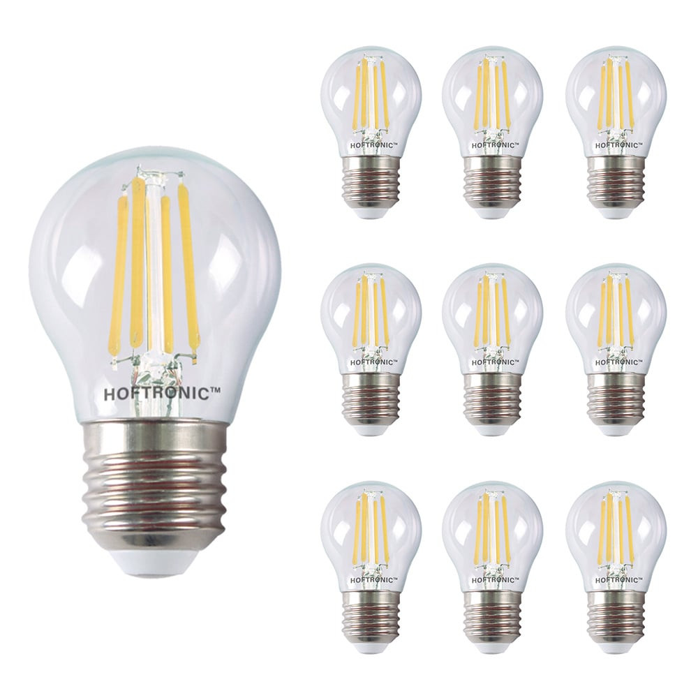 HOFTRONIC™ 10x E27 LED Filament - 4 Watt 470 lumen - 2700K warm wit licht - Vervangt 40 Watt - G45 vorm