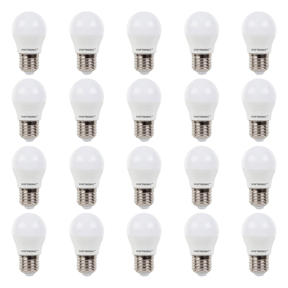 HOFTRONIC™ 20x E27 LED Lamp - 4,8 Watt 470 lumen - 2700K Warm wit licht - Grote fitting - Vervangt 40 Watt - G45 vorm