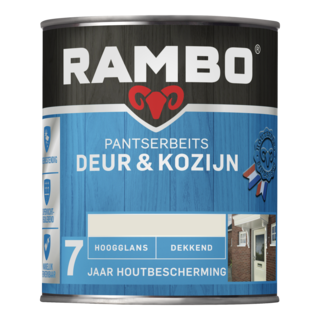 Rambo Pantserbeits Deur & Kozijn Hoogglans Dekkend 2,5 liter - RAL 9010