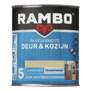 Rambo Pantserbeits Deur & Kozijn Zijdeglans Transparant 750 ml - Lichteiken